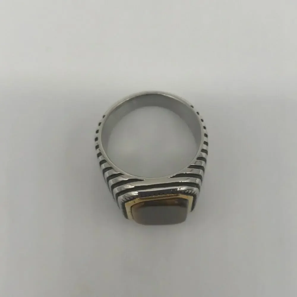 Tiger Eye Natural Gemstone Handmade Men's Ring Size 8 NWT